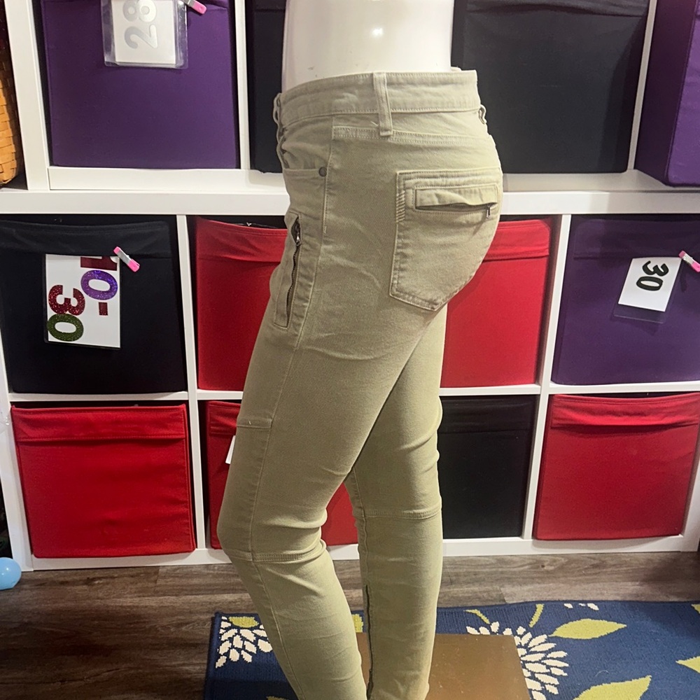 PAIGE Women's Khaki Skinny Jeans